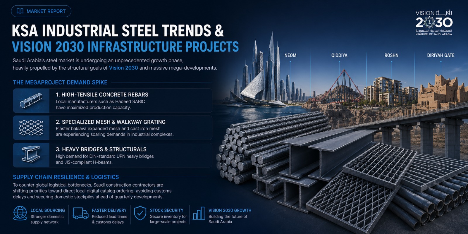 KSA Industrial Steel Trends & Vision 2030 Infrastructure Projects